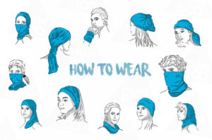 Headwrap 6-Pack & 12-Pack Headband & Bandanna 16-in-1 Multifunctional Telescopic Seamless Scarf Facemask for Outdoor Leisure Activities Godspeed Headwear 
